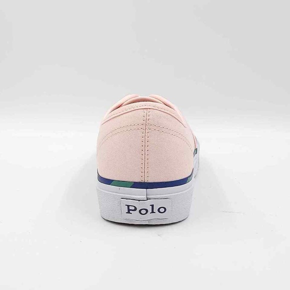 🖤🖤 POLO by Ralph Lauren - Keaton Leather-Trim Canvas Sneakers - Picture 4 of 6